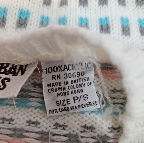 Vintage Suburban Petites Pastel Pink & Blue Sweater Vest Size Small Women's Q5 - Picture 7 of 9